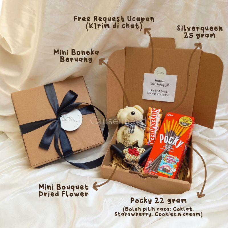 Jual READY | Mini Gift Box | Hampers Tote Bag | Sweetest Package Black ...