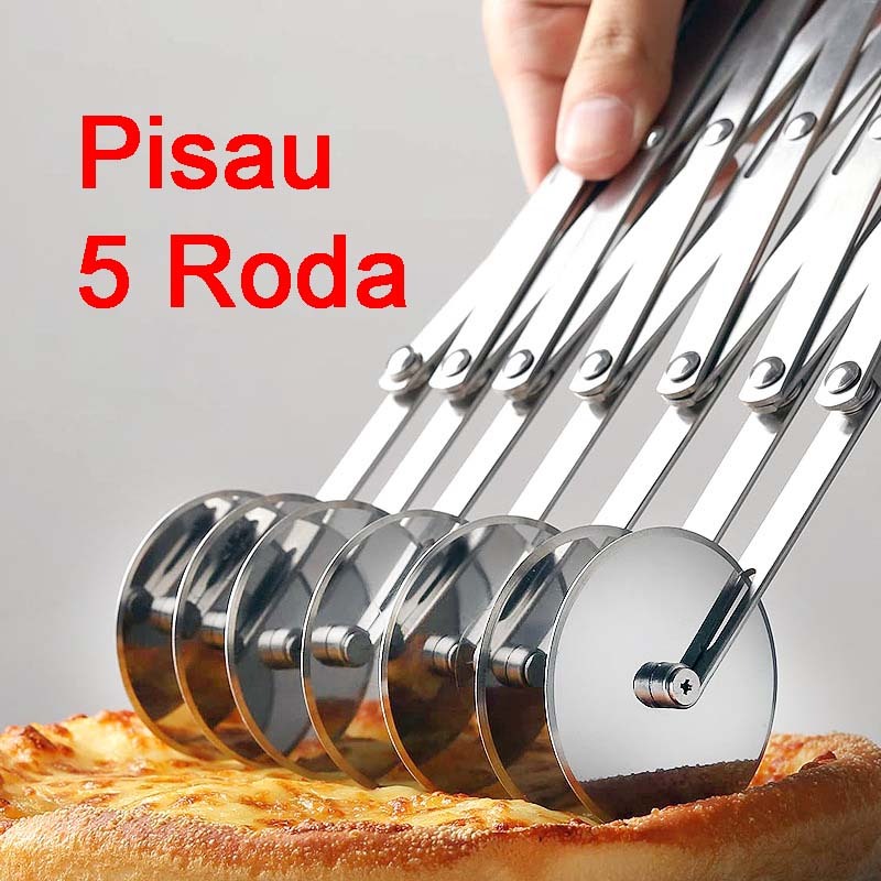 Jual Roda Pisau Cutter Pemotong Pizza Adonan Kue Brownis Pasta Pastry Roller Dapur Restoran