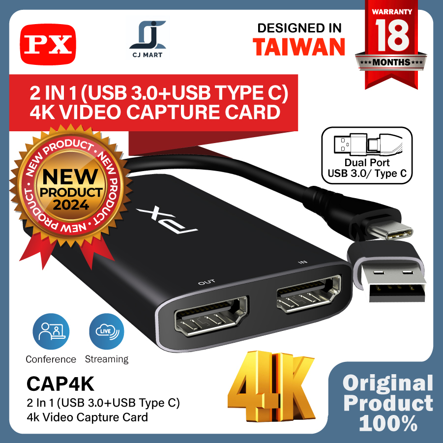 Jual capture card hdmi video capture usb 3 0 usb type c audio px cap4k