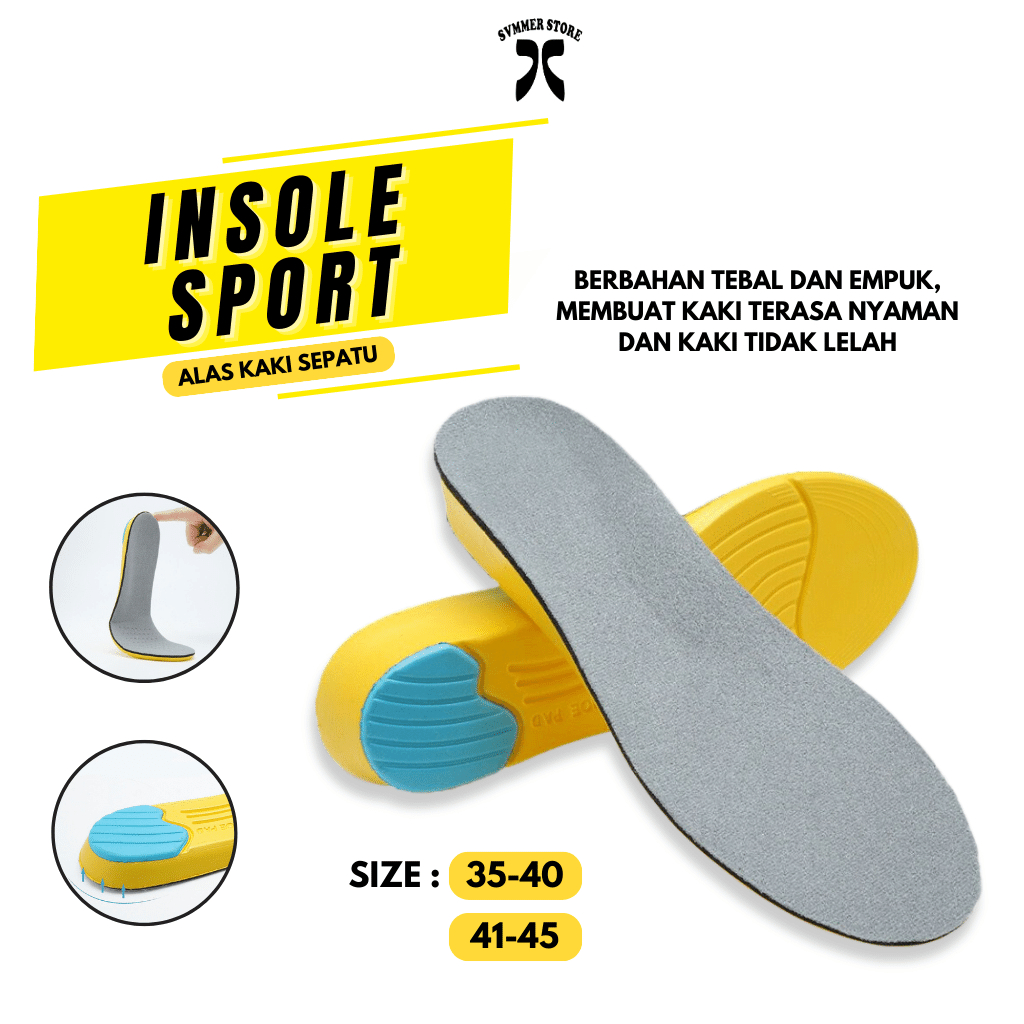 Jual Insole Sepatu Olahraga Sport Running Import Bantalan Sepatu Alas