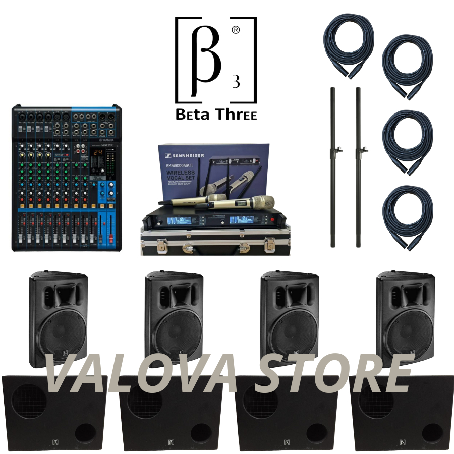 Jual Paket Premium 3 soundsystem cafe Beta three U15A + Mixer Yamaha MG ...