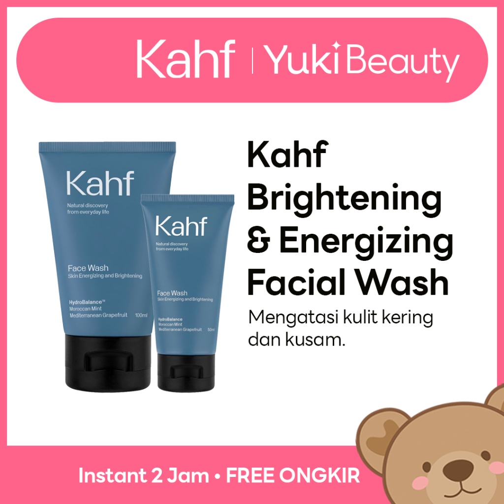 Jual YUKI Manado KAHF Brightening & Energizing Face Wash Mencerahkan 50