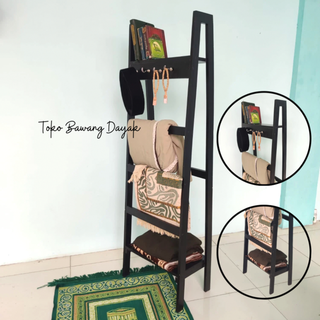 Jual rak sajadah dan mukena alquran stand hanger aesthetic minimalis ...
