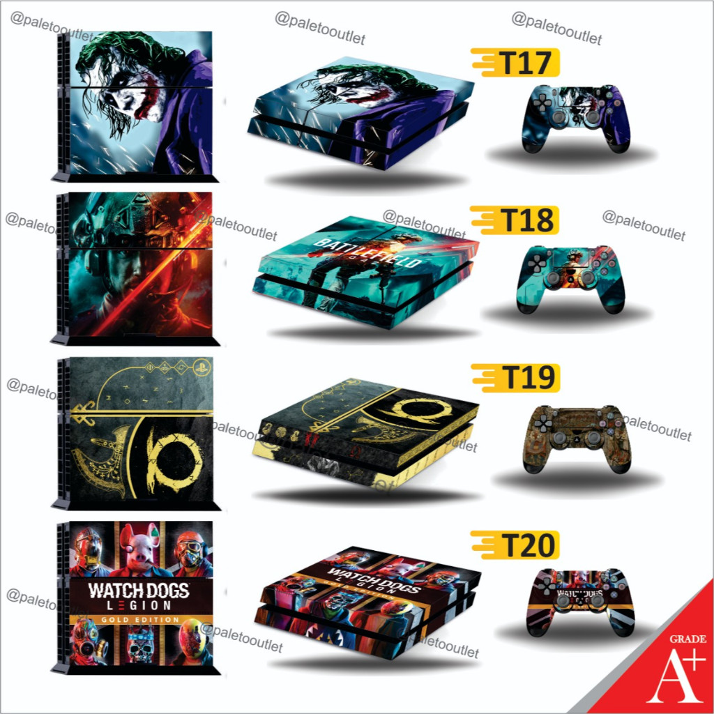 Jual garskin sticker ps4 fat ps4 pro ps4 slim motif joker god of war ...