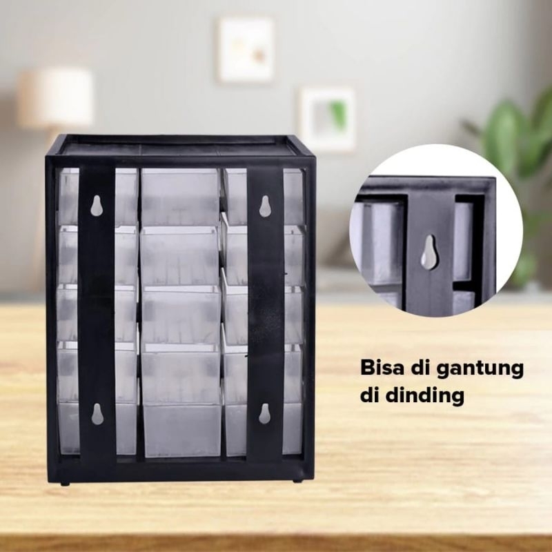 Jual Kenmaster Rak Komponen 15 Slot / Rak spearpart 15 Susun Kotak ...