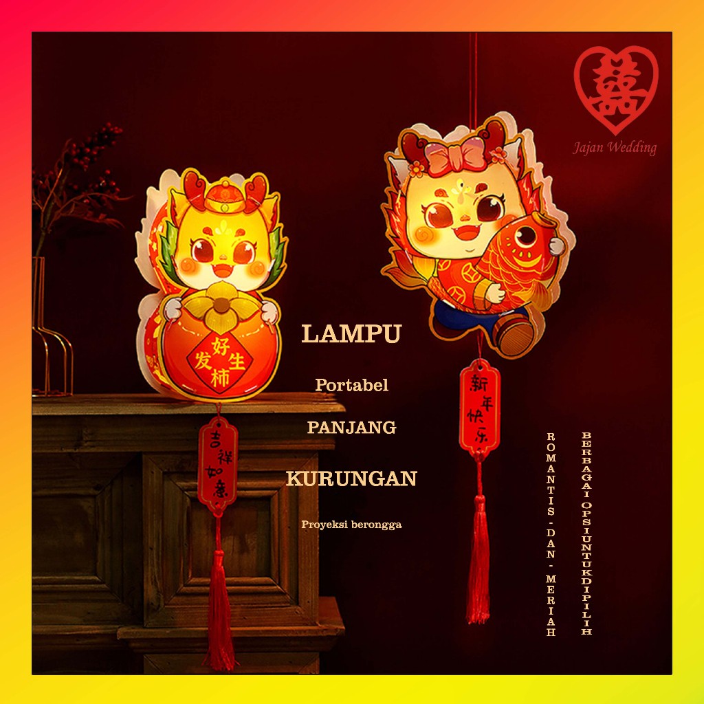 Jual JW Lampion DIY Shio Naga Imlek / Lampion Imlek CNY Tangan Shio