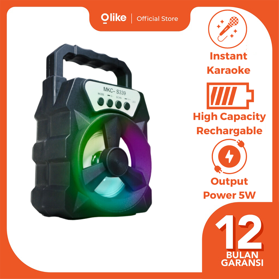 Jual OLIKE SPEAKER WIRELESS PORTABLE KARAOKE SPEAKER BLUETOOTH PORTABLE