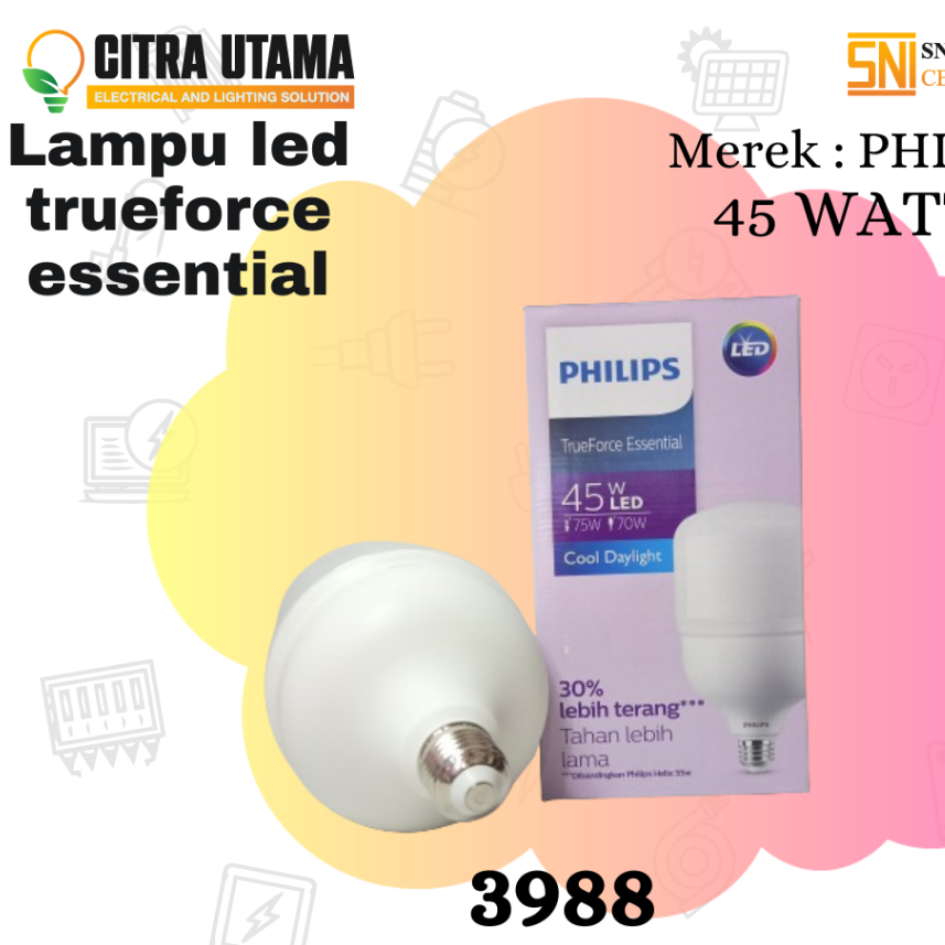 Jual LAMPU LED PHILIPS 45 WATT TRUEFORCE ESSENSIAL K3988 | Shopee Indonesia