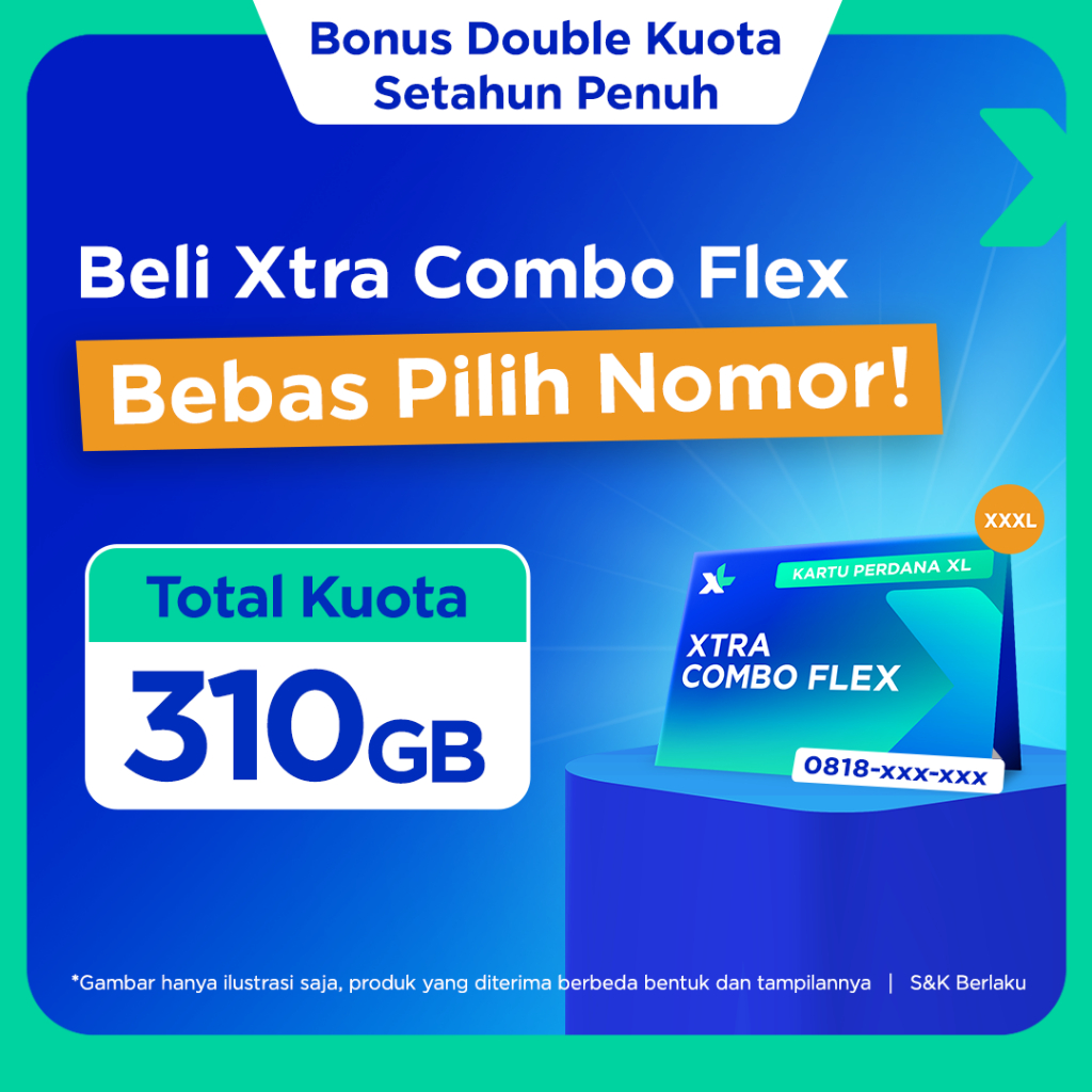 Jual Kartu Perdana XTRA Combo Flex XXXL + NOMOR CANTIK 10 DIGIT ...