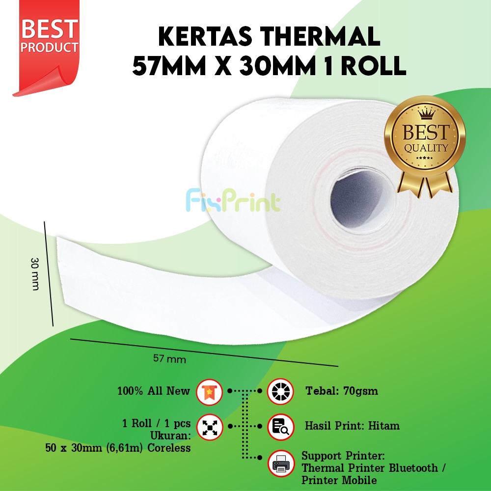 Jual Roll Kertas Struk Thermal Untuk Kasir Mm X Mm Roll Kasir Edc Paper Roll Struck