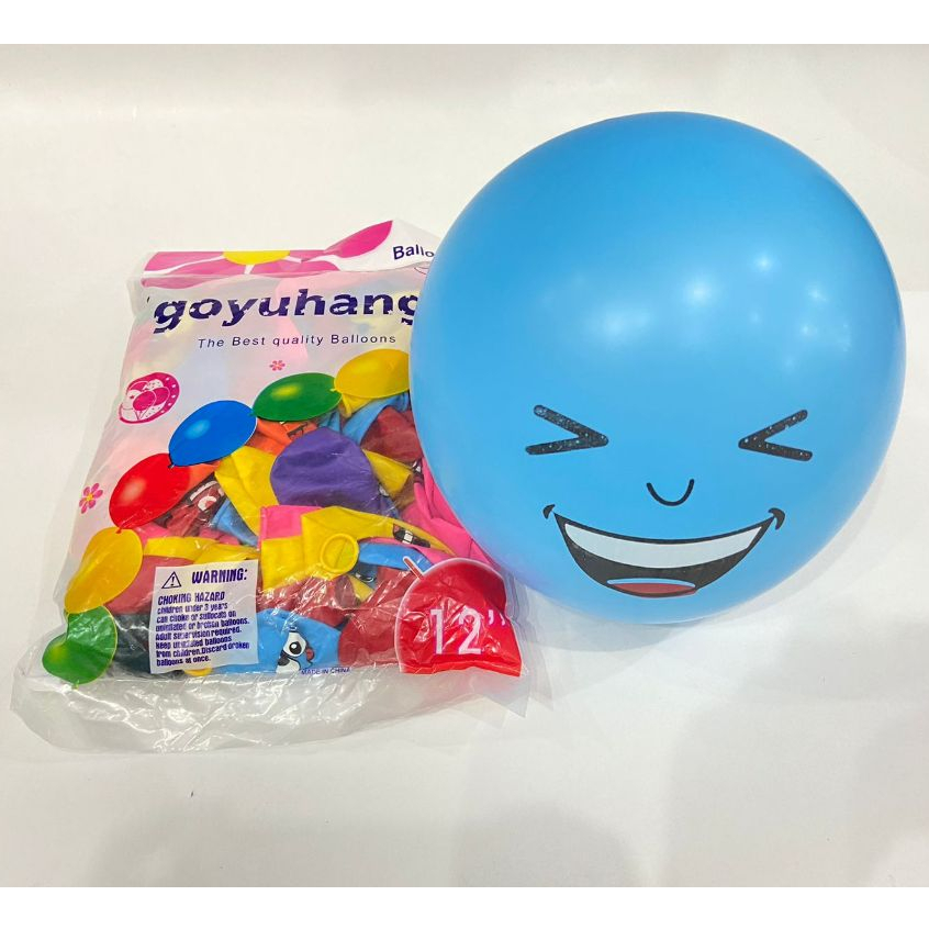 Jual Balon Smile Kuning / Balon Latex Emoji Mix warna / Balon Ulang ...