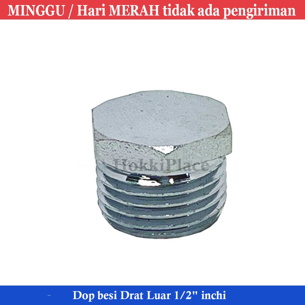 Jual Penutup Saluran Pipa End Plug DOP Stainless drat Luar 1/ inch ...