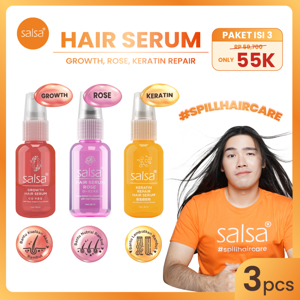 Jual [VIRAL SALE] SALSA Healthy Hair Serum Vitamin Rambut Spray