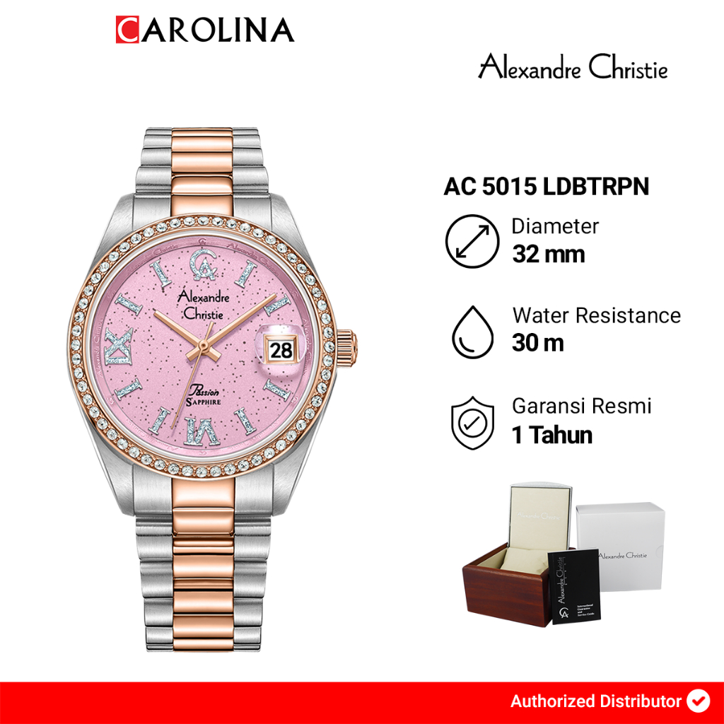Jual Jam Tangan Wanita Alexandre Christie Passion AC 5015 LDBTRPN Pink ...