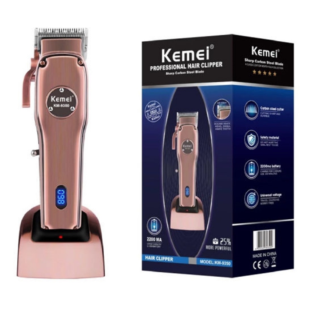 Jual Mesin Cukur Rambut Clipper Kemei Stand Charger Cukuran Rambut KM ...