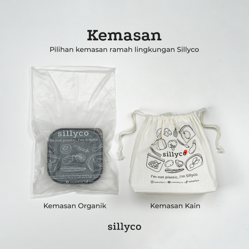 Jual Sillyco - Sillyfold Square Big Belly - Collapsible Silicone Lunch ...