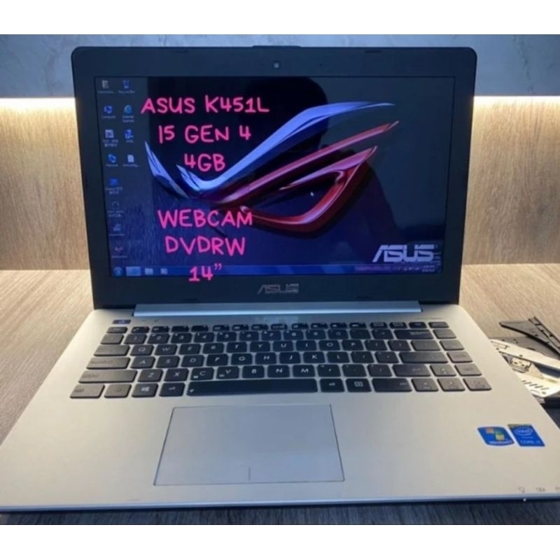 Jual Laptop Seken Asus K L I Gen Ram Gb Ssd Gb Shopee Indonesia