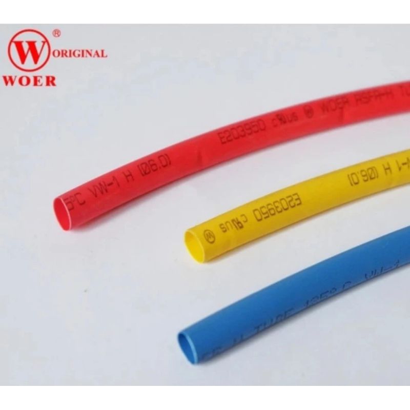 Jual heatshrink merah biru kuning 1 2 3 3,5 5 6 mm isolasi selongsong ...