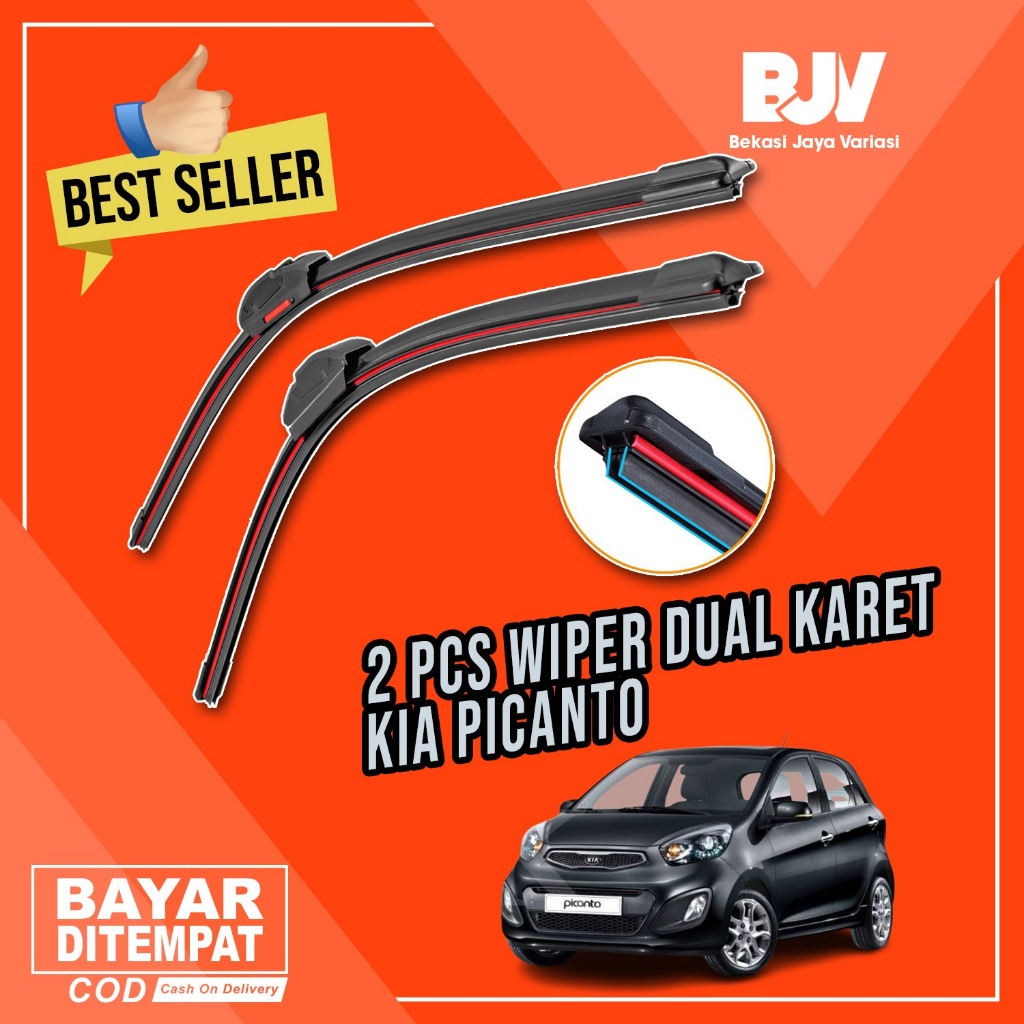 Jual Wiper Mobil Dual Blade Kia Picanto 2012 2018 Wiper Frameless