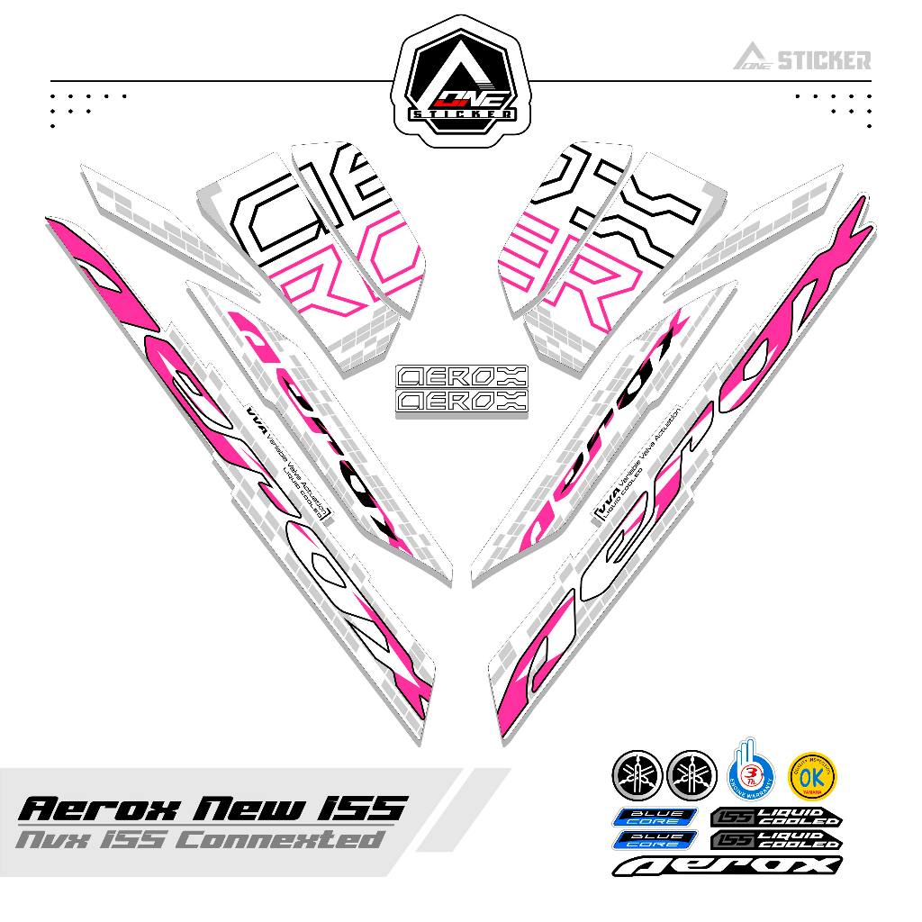 Jual STRIPING AEROX 155 NEW CONNECTED MOTIF 10 / COMBO COLOR / DASAR ...