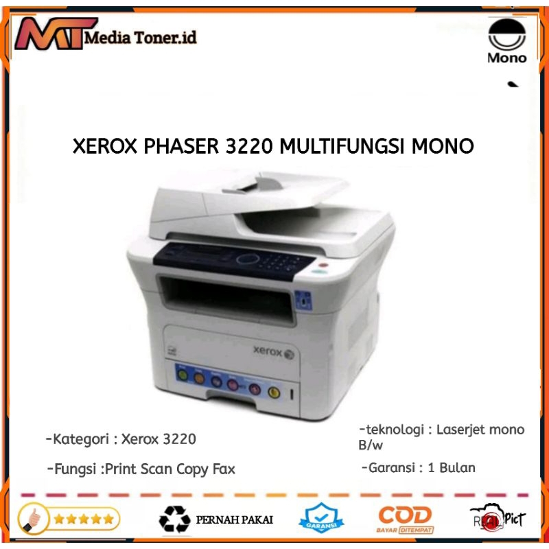 Jual Printer Xerox Workcentre 3220 Print Copy Scan Fax Adf F4 Poto Copy Monochrome Shopee 3010