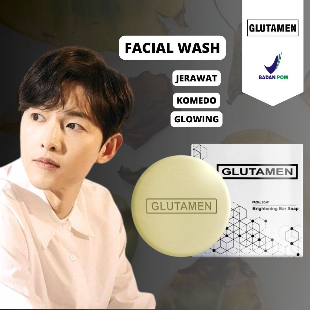Sabun Pemutih Kulit Wajah Pria Ampuh BPOM Sabun Glutamen Soap