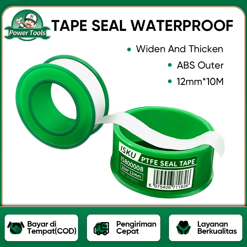 Jual ISKU Seal Tape PTFE Sealtape Thickened High Density Sealtip 12mm ...