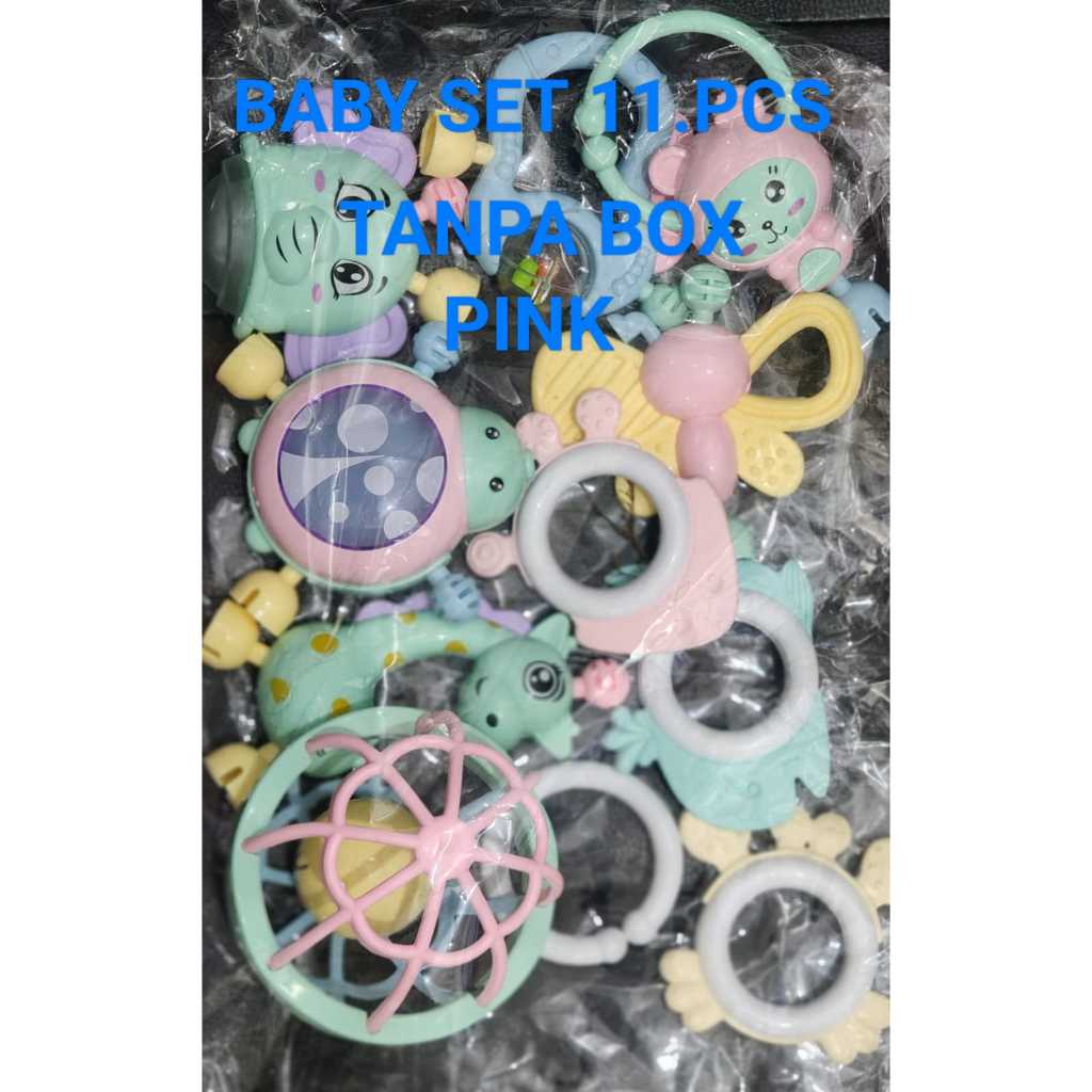 Jual 11in1 Babyset Mainan Shake Teether Kids Toys Perkembangan Anak