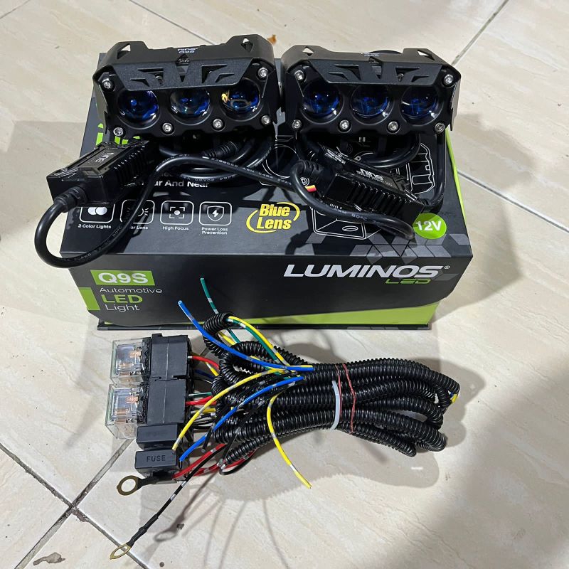 Jual LAMPU TEMBAK SOROT LED LASER SQL 3 MATA BLUE LENS LUMINOS Q9S 2 ...
