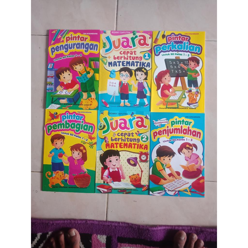 Jual Paket 5 Pcs Buku Juara Cepat Berhitung Matematika Untuk Anak Paud