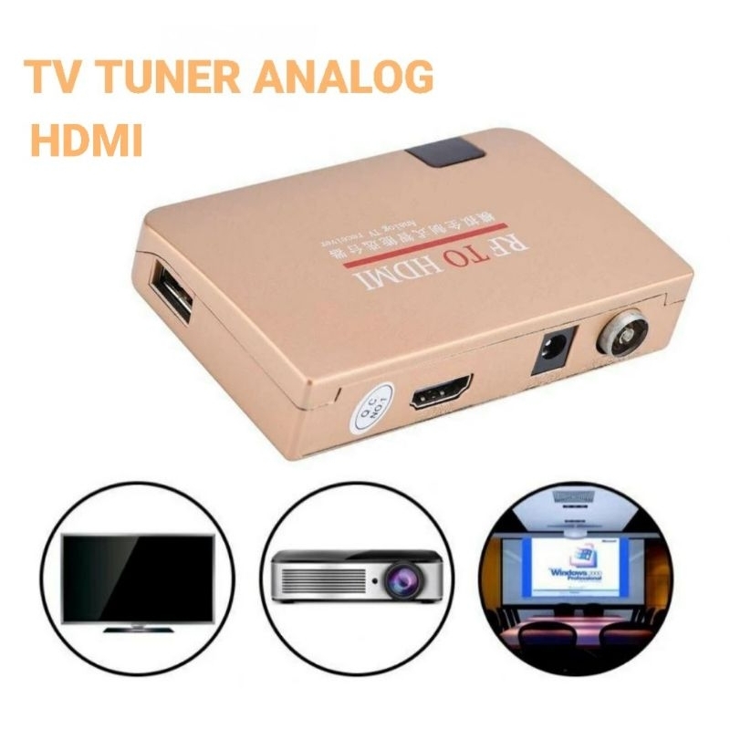 Jual Tv Tuner Receiver Analog Rf To Hdmi Dan Vga Av Convertet Dengan Remote Control Shopee