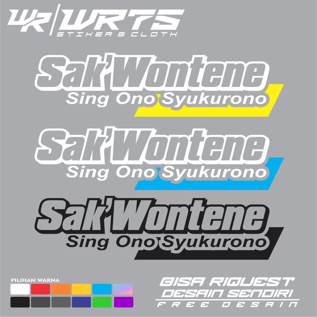 Jual Stiker kaca truk sak wontene cutting stiker kaca mobil pickup truk ...