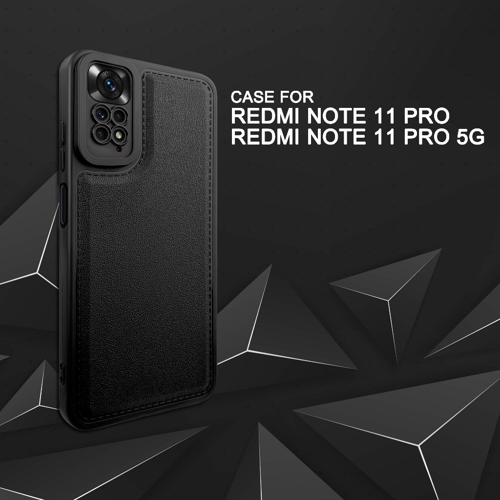 Jual Xiaomi Redmi Note 11 Pro Pro 5g Premium Case Softcase Leather Black Camera Protection 5482