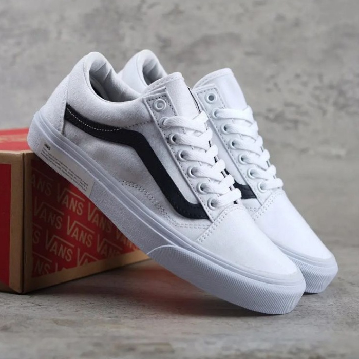 Jual SEPATU VANS OLD SKOOL WHITE LIST BLACK PREMIUM BNIB GRADE ORIGINAL ...