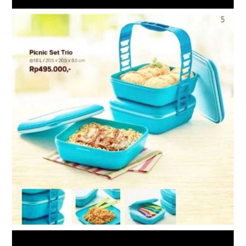 Jual tupperware picnic set trio tupperware / paket rantang tupperware ...