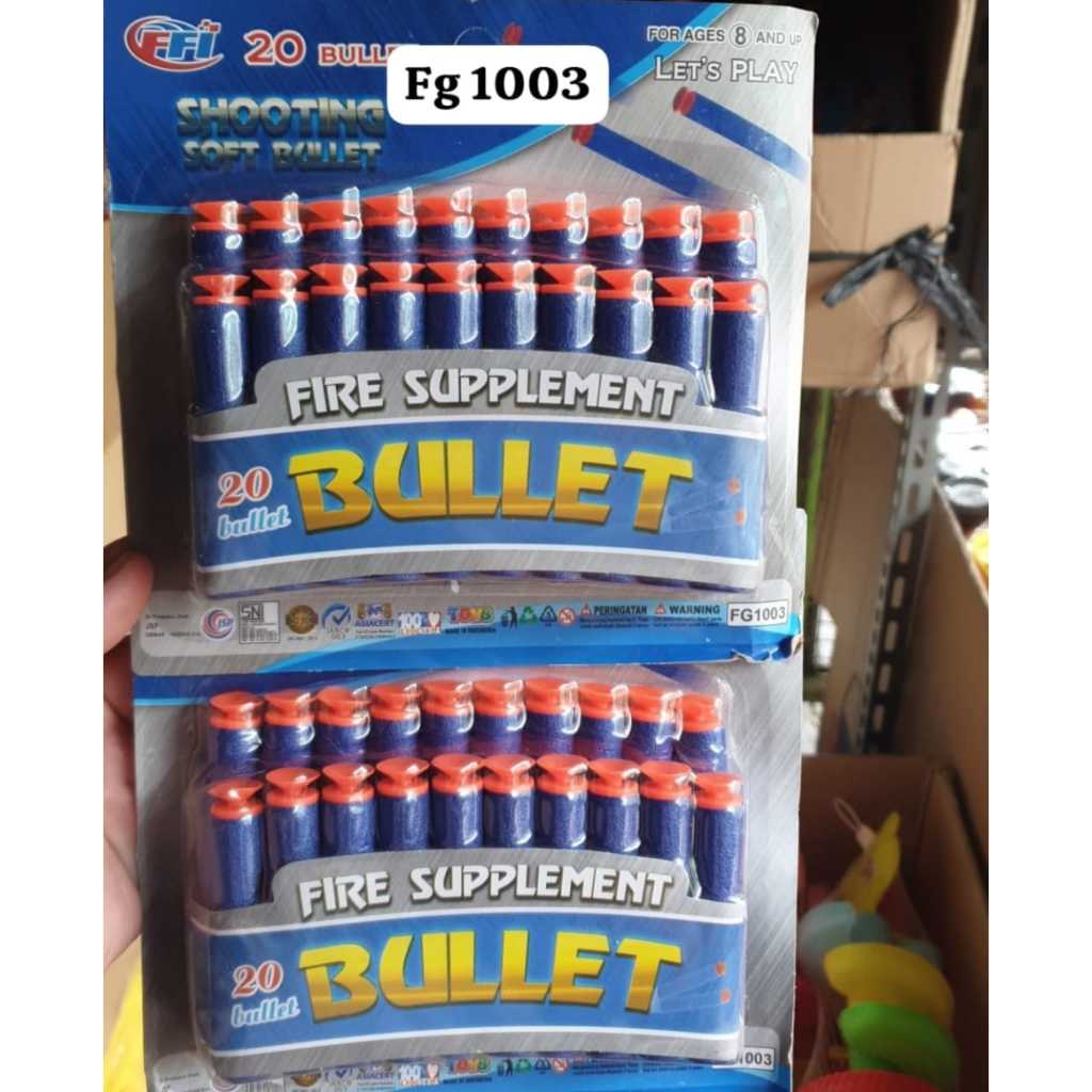 Jual Mainan Anak isi ulang spons Isi 20 pcs FG 1003 Murah Peluru Bulat ...