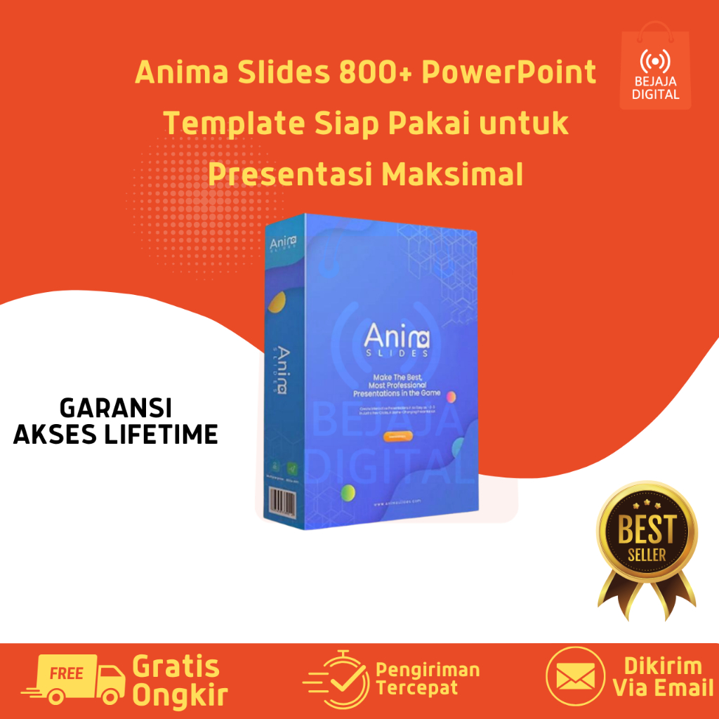 Jual Anima slides 800+ PowerPoint Template Siap Pakai untuk Presentasi