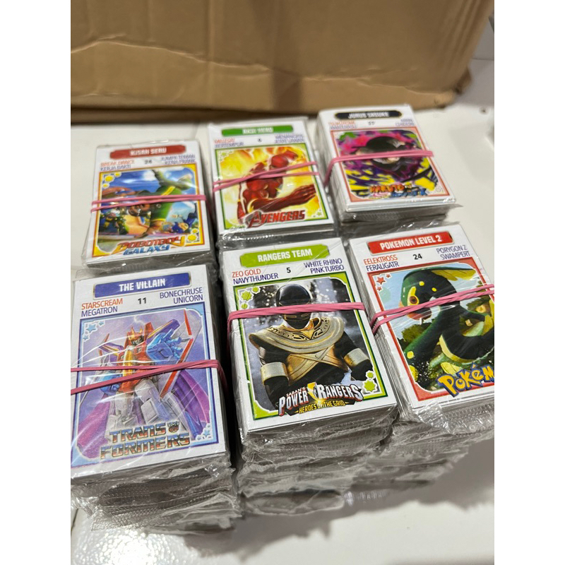 Jual MAINAN KARTU KUARTET ANAK 1 Pack isi 32 Lembar Kartu kwartet Kartu ...