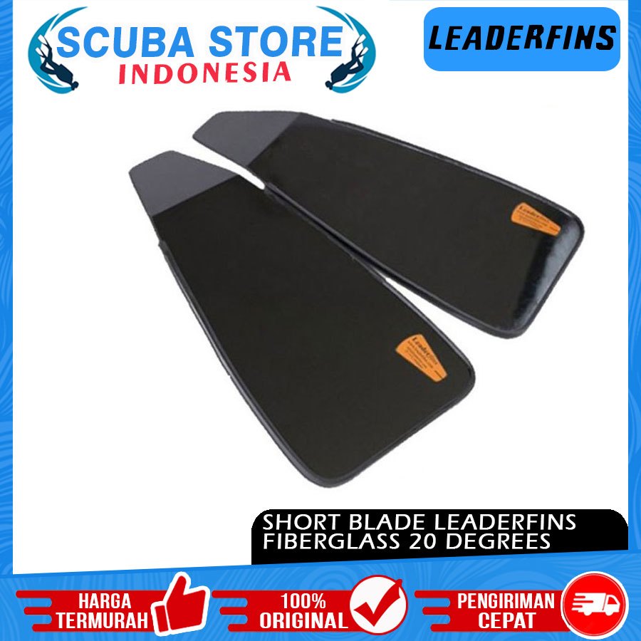 Jual Short Blade Leaderfins Fin UWG Kaki Katak Selam Fiberglass Fins