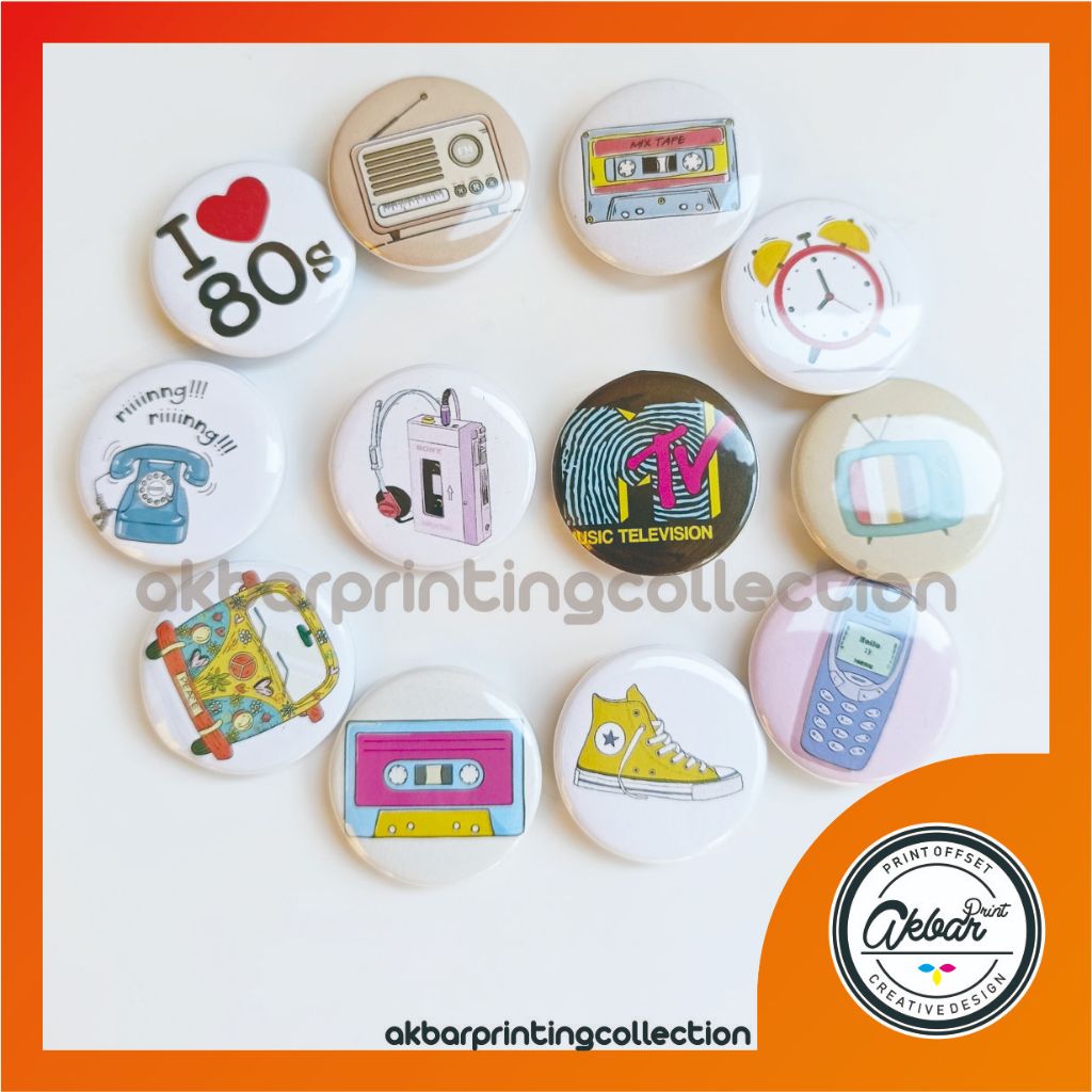 Jual PAKET MURAH PIN TEMA VINTAGE 12 PCS / 1 LUSIN / BROS AESTHETICS ...