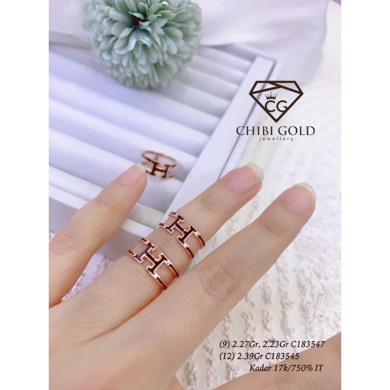 Jual CHIBI GOLD - Cincin H italy emas 750 kadar 17k C183547 - CHIBIGOLD ...