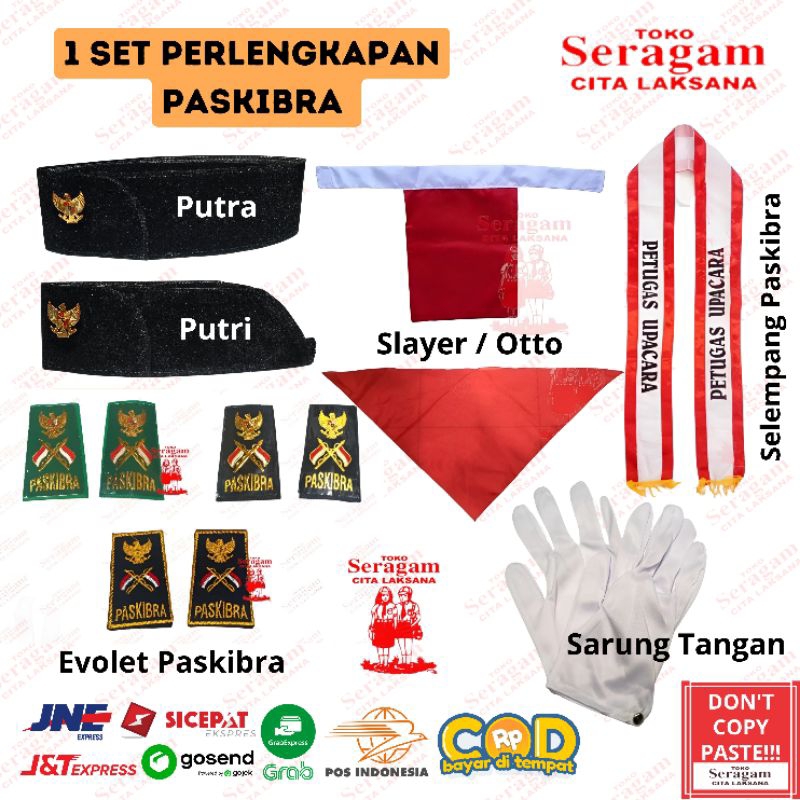 Jual 1 Set Perlengkapan Paskibra / 1 Paket Perlengkapan Paskibra