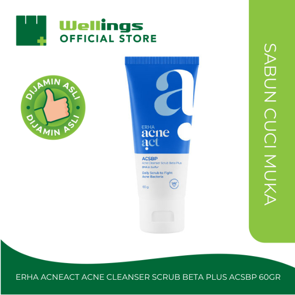 Jual ERHA Acneact Acne Cleanser Scrub Beta Plus ACSBP 60gr Sabun Cuci