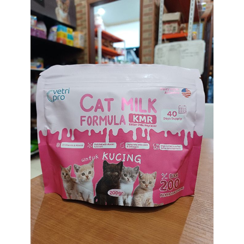 Jual SUSU KUCING VETRIPRO CAT MILK FORMULA (KMR) 1 Pouch 200gr | Shopee ...