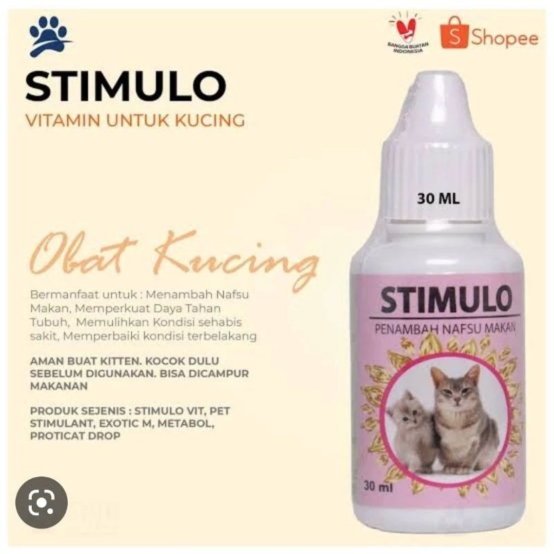 Jual Stimulo 30 ml - Penambah Nafsu Makan Kucing 30 ml - Penambah Daya ...