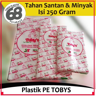 Plastik PE Tahan Panas Merk Tobys Isi 250 Gram