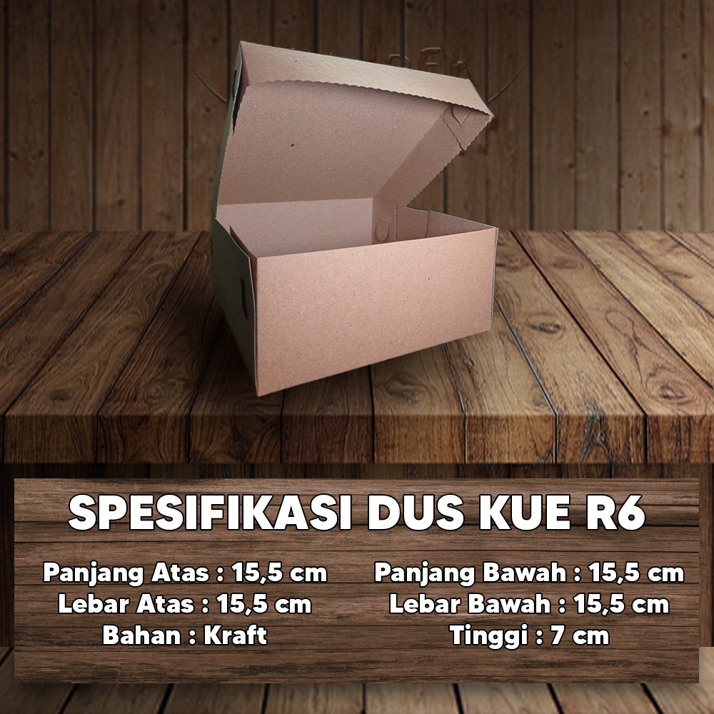 Jual Dus Kue R6 Kraft Renda Box Kue Roti Gorengan 275gsm | Shopee Indonesia