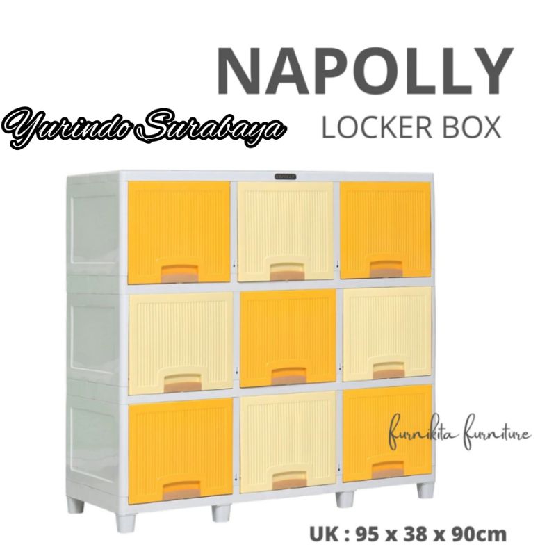 Jual Lemari Plastik Napolly 3 Susun 9 Pintu Locker Box 3309 | Shopee ...