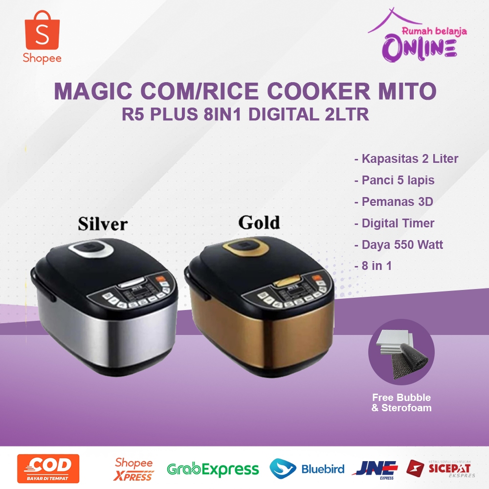 Jual RICE COOKER MITO R5 PLUS 8IN1 DIGITAL 2LTR NEW! Shopee Indonesia
