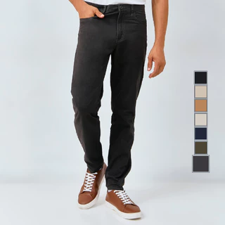 M231 Celana Panjang Pria Chino Pants Slim Fit Stretch Abu 0065B